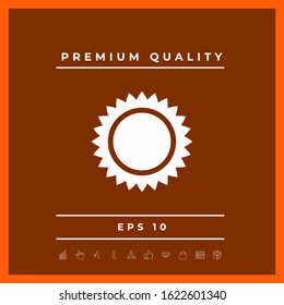 Sun icon symbol. Graphic elements for your design
