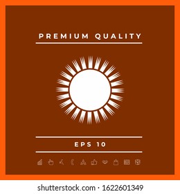 Sun icon symbol. Graphic elements for your design