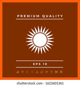 Sun icon symbol. Graphic elements for your design