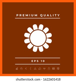 Sun icon symbol. Graphic elements for your design
