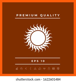 Sun icon symbol. Graphic elements for your design