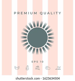 Sun icon symbol. Graphic elements for your design
