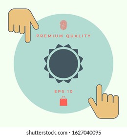 Sun icon symbol. Graphic elements for your design