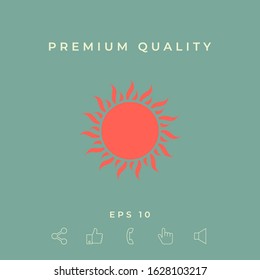 Sun icon symbol. Graphic elements for your design