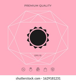 Sun icon symbol. Graphic elements for your design