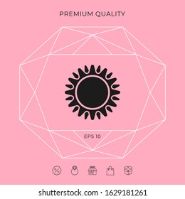 Sun icon symbol. Graphic elements for your design