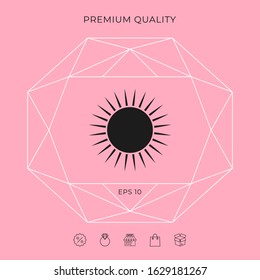 Sun icon symbol. Graphic elements for your design