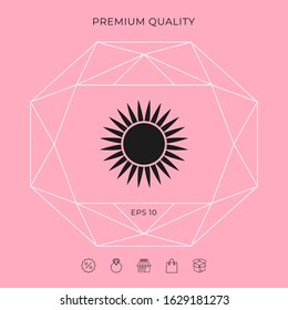 Sun icon symbol. Graphic elements for your design