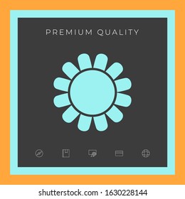 Sun icon symbol. Graphic elements for your design