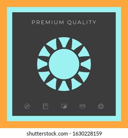 Sun icon symbol. Graphic elements for your design