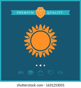 Sun icon symbol. Graphic elements for your design