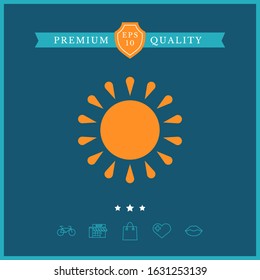 Sun icon symbol. Graphic elements for your design