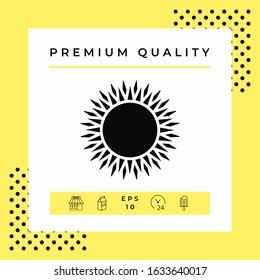 Sun icon symbol. Graphic elements for your design