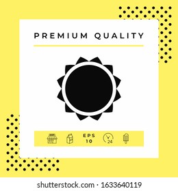 Sun icon symbol. Graphic elements for your design