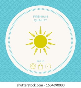 Sun icon symbol. Graphic elements for your design