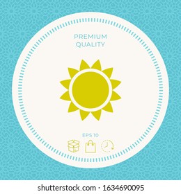 Sun icon symbol. Graphic elements for your design