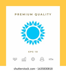 Sun icon symbol. Graphic elements for your design