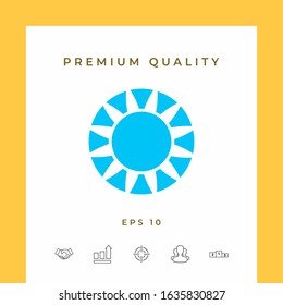 Sun icon symbol. Graphic elements for your design