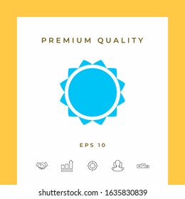Sun icon symbol. Graphic elements for your design