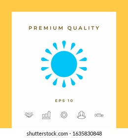 Sun icon symbol. Graphic elements for your design