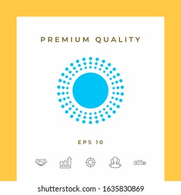 Sun icon symbol. Graphic elements for your design
