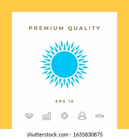 Sun icon symbol. Graphic elements for your design