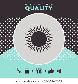 Sun icon symbol. Graphic elements for your design