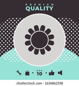 Sun icon symbol. Graphic elements for your design