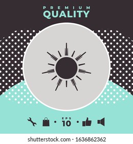 Sun icon symbol. Graphic elements for your design