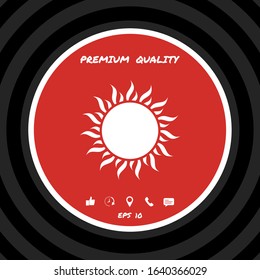 Sun icon symbol. Graphic elements for your design