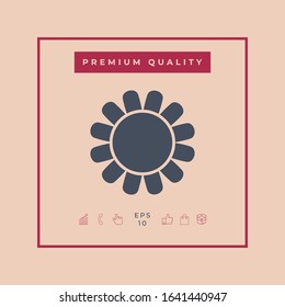 Sun icon symbol. Graphic elements for your design