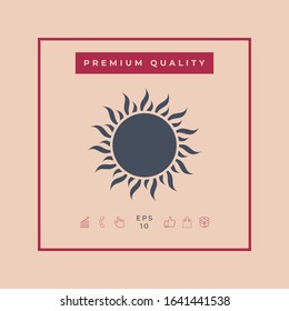 Sun icon symbol. Graphic elements for your design