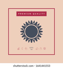 Sun icon symbol. Graphic elements for your design