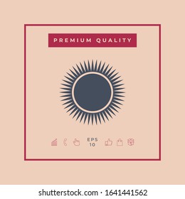Sun icon symbol. Graphic elements for your design