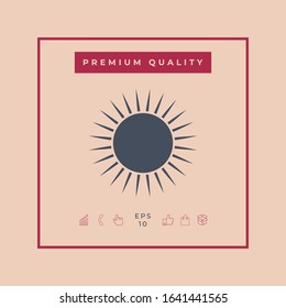 Sun icon symbol. Graphic elements for your design