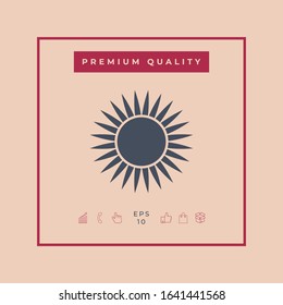 Sun icon symbol. Graphic elements for your design