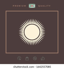 Sun icon symbol. Graphic elements for your design