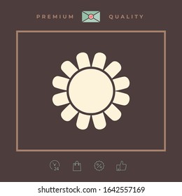Sun icon symbol. Graphic elements for your design