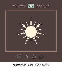 Sun icon symbol. Graphic elements for your design