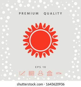 Sun icon symbol. Graphic elements for your design