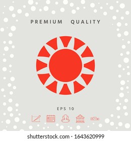 Sun icon symbol. Graphic elements for your design