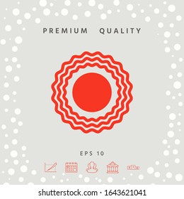 Sun icon symbol. Graphic elements for your design