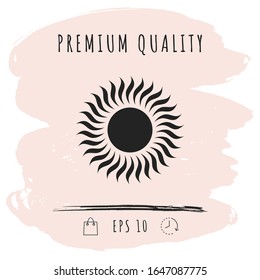 Sun icon symbol. Graphic elements for your design
