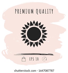 Sun icon symbol. Graphic elements for your design