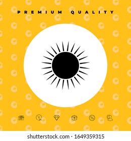 Sun icon symbol. Graphic elements for your design