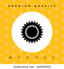Sun icon symbol. Graphic elements for your design