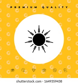 Símbolo de icono Sun. Elementos gráficos para el diseño