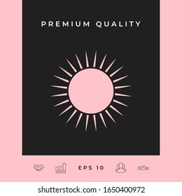 Sun icon symbol. Graphic elements for your design