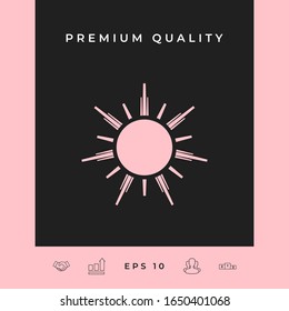 Sun icon symbol. Graphic elements for your design