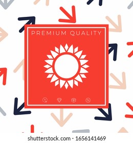 Sun icon symbol. Graphic elements for your design
